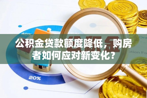 浮梁公积金贷款额度降低，购房者如何应对新变化？