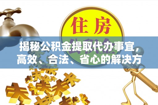 浮梁揭秘公积金提取代办事宜，高效、合法、省心的解决方案