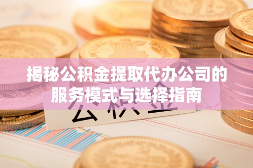 浮梁揭秘公积金提取代办公司的服务模式与选择指南