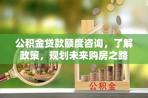 浮梁公积金贷款额度咨询，了解政策，规划未来购房之路
