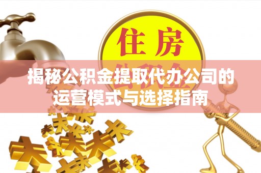 浮梁揭秘公积金提取代办公司的运营模式与选择指南