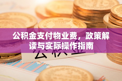 浮梁公积金支付物业费，政策解读与实际操作指南