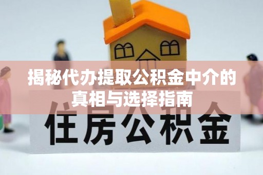 浮梁揭秘代办提取公积金中介的真相与选择指南